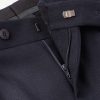 Firenze Tapered Pleated Leather-Trimmed Grain de Poudre Wool Trousers - E1 Firenze Tapered Pleated Leather-Trimmed Grain de Poudre Wool Trousers - E1