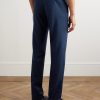 Tapered Checked Wool Suit Trousers - BK Tapered Checked Wool Suit Trousers - BK