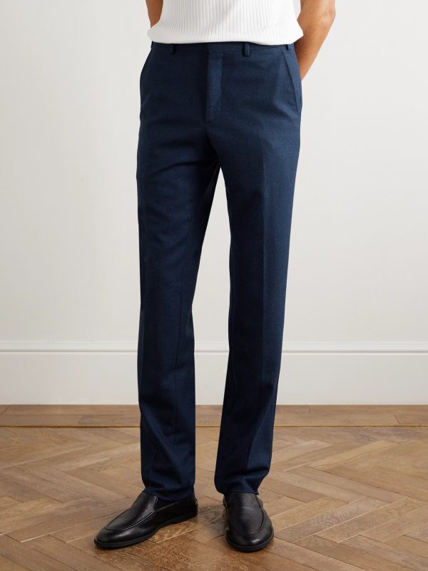 Tapered Checked Wool Suit Trousers - FR Tapered Checked Wool Suit Trousers - FR