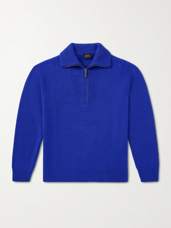 Cashmere and Silk-Blend Half-Zip Sweater Cashmere and Silk-Blend Half-Zip Sweater