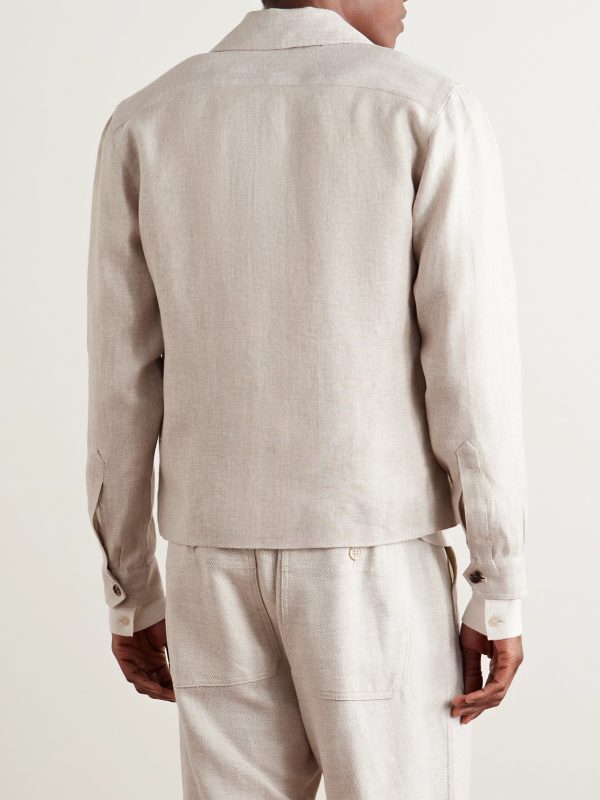 Linen-Twill Overshirt - BK Linen-Twill Overshirt - BK