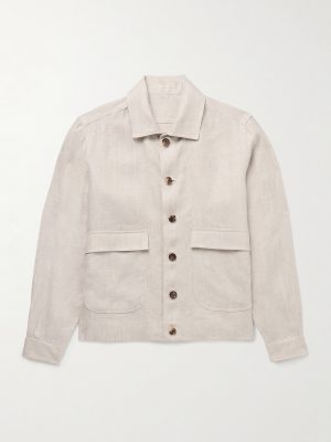 Linen-Twill Overshirt