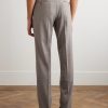 Slim-Fit Straight-Leg Textured-Wool Suit Trousers - BK Slim-Fit Straight-Leg Textured-Wool Suit Trousers - BK