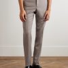 Slim-Fit Straight-Leg Textured-Wool Suit Trousers - FR Slim-Fit Straight-Leg Textured-Wool Suit Trousers - FR
