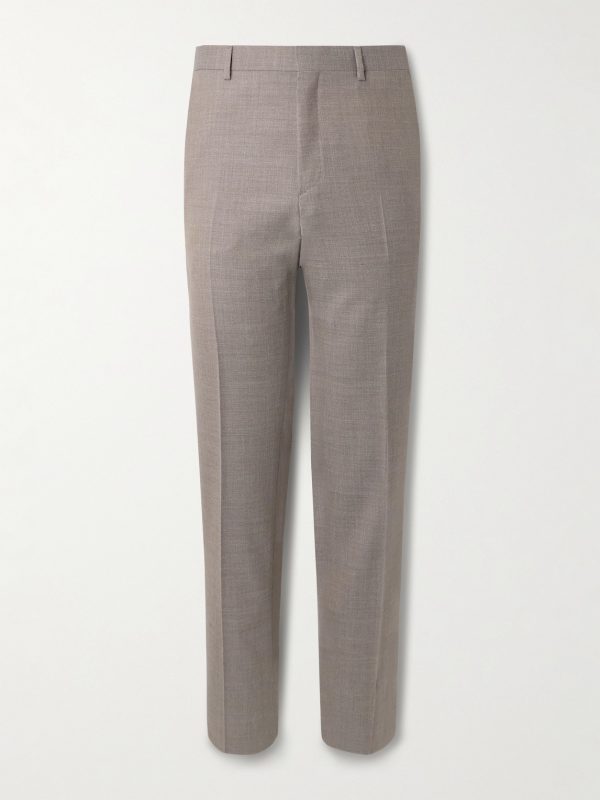 Slim-Fit Straight-Leg Textured-Wool Suit Trousers Slim-Fit Straight-Leg Textured-Wool Suit Trousers