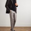 Slim-Fit Straight-Leg Textured-Wool Suit Trousers - OU Slim-Fit Straight-Leg Textured-Wool Suit Trousers - OU