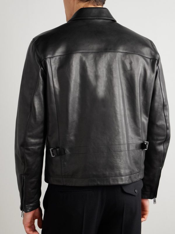 Leather Blouson Jacket - BK Leather Blouson Jacket - BK