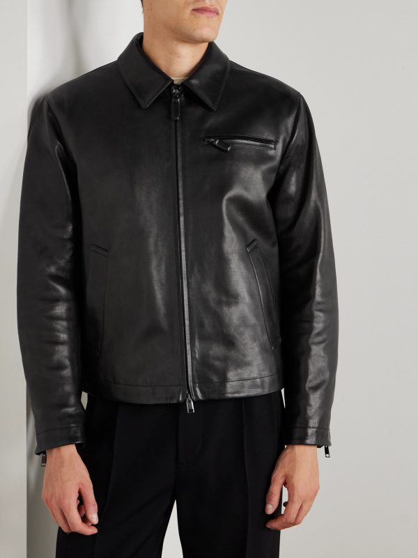 Leather Blouson Jacket - FR Leather Blouson Jacket - FR