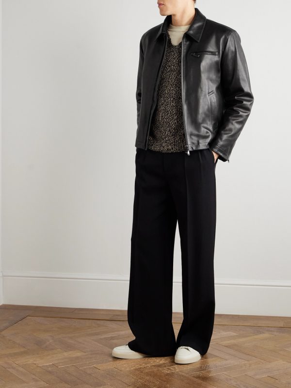 Leather Blouson Jacket - OU Leather Blouson Jacket - OU