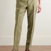 Slim-Fit Pleated Linen Suit Trousers - FR