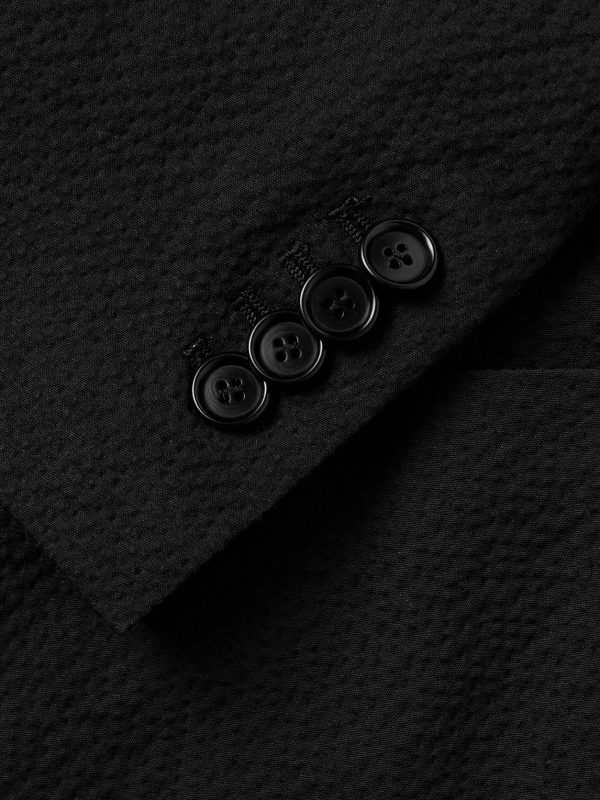 Vesuvio Slim-Fit Double-Breasted Cotton-Blend Seersucker Suit Jacket - CU Vesuvio Slim-Fit Double-Breasted Cotton-Blend Seersucker Suit Jacket - CU