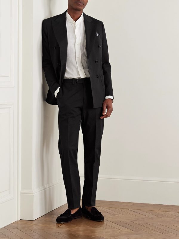 Slim-Fit Cotton-Blend Seersucker Suit Trousers - OU