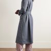 Lincoln 11 Belted Herringbone Wool Robe - BK Lincoln 11 Belted Herringbone Wool Robe - BK