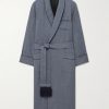 Lincoln 11 Belted Herringbone Wool Robe Lincoln 11 Belted Herringbone Wool Robe