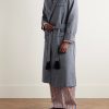 Lincoln 11 Belted Herringbone Wool Robe - OU Lincoln 11 Belted Herringbone Wool Robe - OU