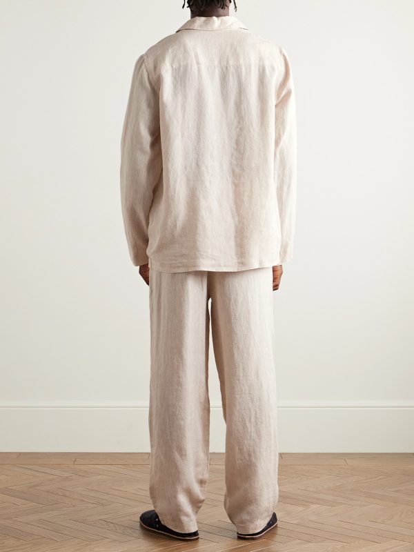 Sicily 1 Linen Pyjama Set - BK
