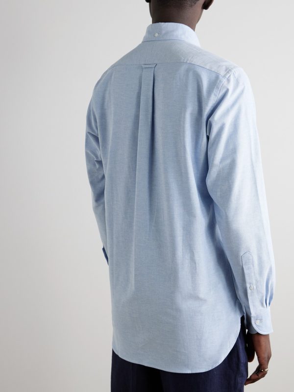 Button-Down Collar Cotton Oxford Shirt - BK
