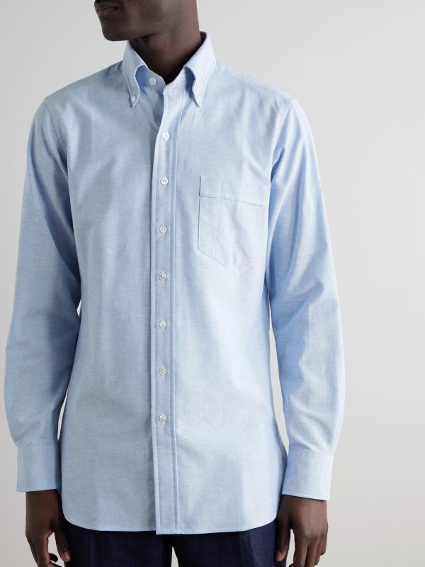 Button-Down Collar Cotton Oxford Shirt - FR