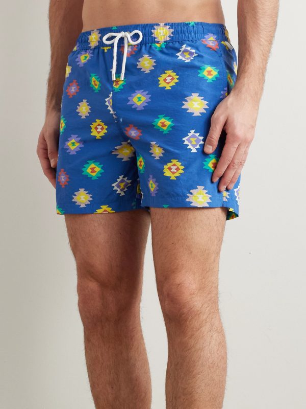 Kelim Straight-Leg Mid-Length Printed Swim Shorts - OU Kelim Straight-Leg Mid-Length Printed Swim Shorts - OU