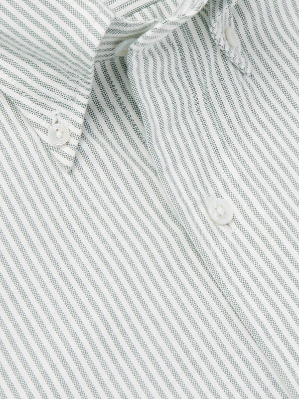 Button-Down Collar Striped Cotton Oxford Shirt - CU Button-Down Collar Striped Cotton Oxford Shirt - CU