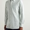 Button-Down Collar Striped Cotton Oxford Shirt - FR Button-Down Collar Striped Cotton Oxford Shirt - FR