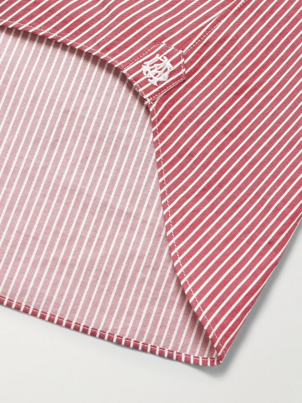 Cutaway-Collar Striped Cotton-Poplin Shirt - CU Cutaway-Collar Striped Cotton-Poplin Shirt - CU