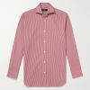 Cutaway-Collar Striped Cotton-Poplin Shirt Cutaway-Collar Striped Cotton-Poplin Shirt