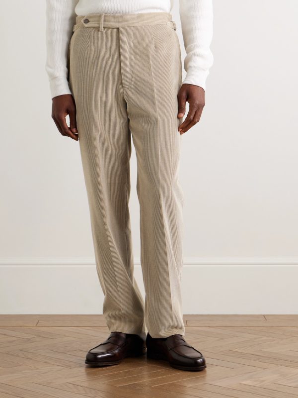 Straight-Leg Cotton and Cashmere-Blend Corduroy Suit Trousers - FR