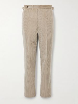 Straight-Leg Cotton and Cashmere-Blend Corduroy Suit Trousers Straight-Leg Cotton and Cashmere-Blend Corduroy Suit Trousers