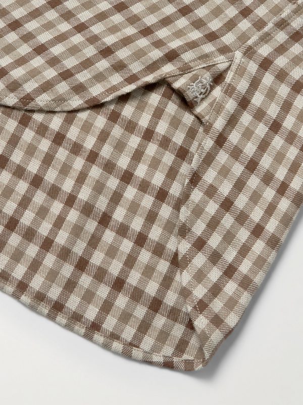 Checked Brushed Cotton and Cashmere-Blend Twill Shirt - CU Checked Brushed Cotton and Cashmere-Blend Twill Shirt - CU