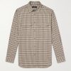 Checked Brushed Cotton and Cashmere-Blend Twill Shirt Checked Brushed Cotton and Cashmere-Blend Twill Shirt