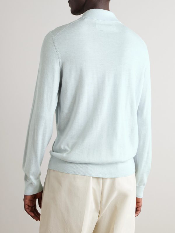 Slim-Fit Cashmere Polo Shirt - BK Slim-Fit Cashmere Polo Shirt - BK