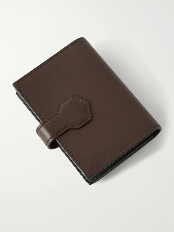 Alfred Business Card Case Patina-Leather Cardholder - BK