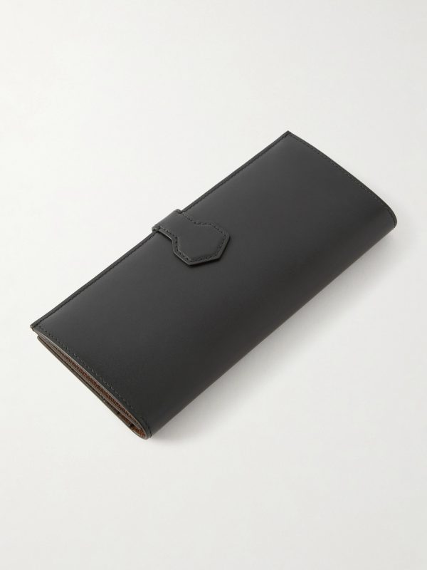 Alfred Patina-Leather Billfold Wallet - BK