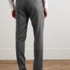Straight-Leg Herringbone Virgin Wool-Blend Trousers - BK Straight-Leg Herringbone Virgin Wool-Blend Trousers - BK