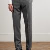 Straight-Leg Herringbone Virgin Wool-Blend Trousers - FR Straight-Leg Herringbone Virgin Wool-Blend Trousers - FR