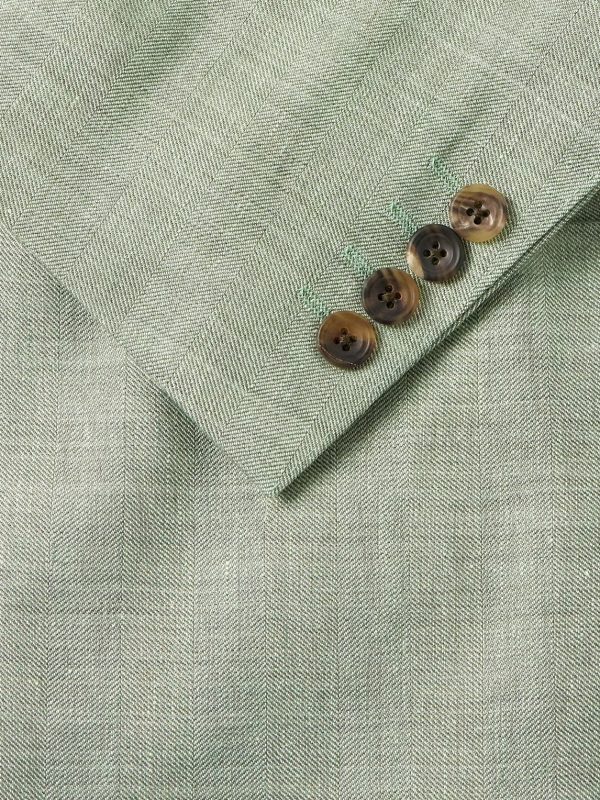 Hepworth Double-Breasted Herringbone Linen and Wool-Blend Suit Jacket - CU