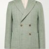 Hepworth Double-Breasted Herringbone Linen and Wool-Blend Suit Jacket