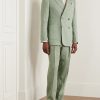 Hepworth Double-Breasted Herringbone Linen and Wool-Blend Suit Jacket - OU