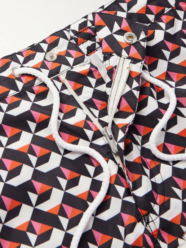 Straight-Leg Mid-Length Printed Recycled Swim Shorts - CU