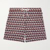Straight-Leg Mid-Length Printed Recycled Swim Shorts