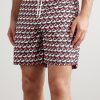 Straight-Leg Mid-Length Printed Recycled Swim Shorts - OU