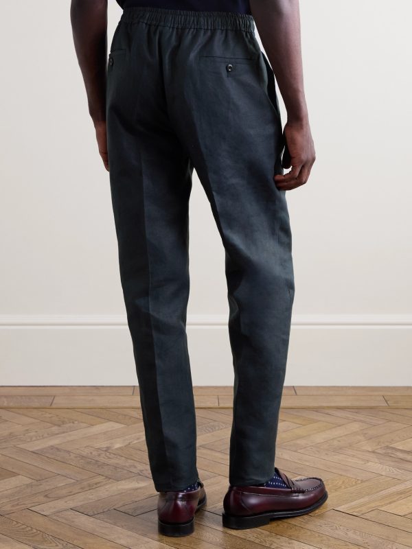 Straight-Leg Linen Trousers - BK
