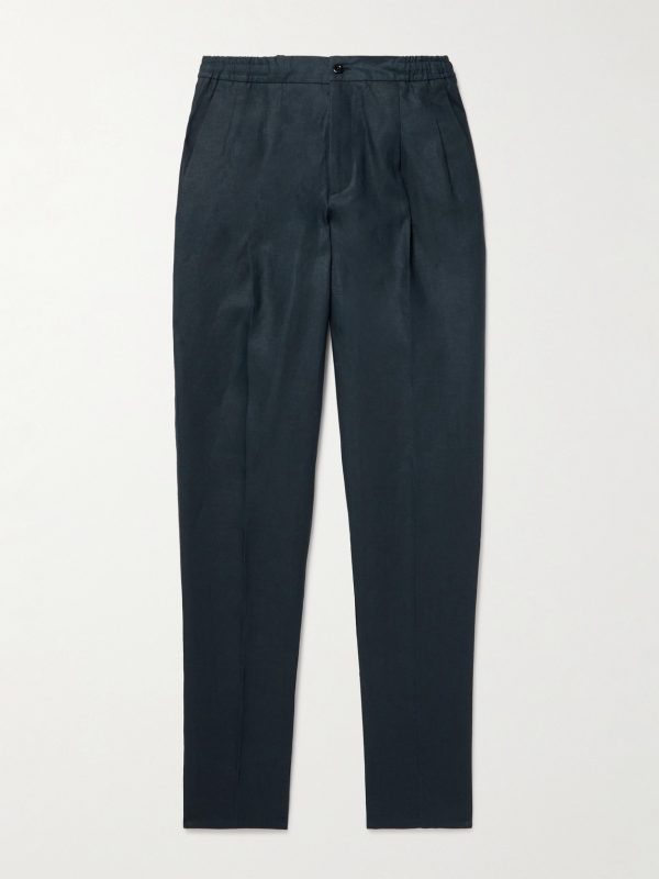 Straight-Leg Linen Trousers