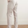 Slim-Fit Linen Suit Trousers - BK Slim-Fit Linen Suit Trousers - BK