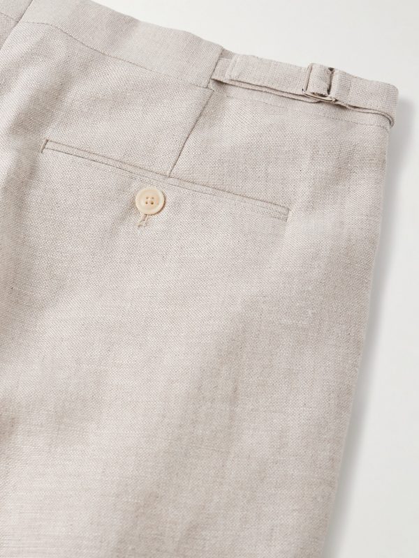 Slim-Fit Linen Suit Trousers - CU Slim-Fit Linen Suit Trousers - CU