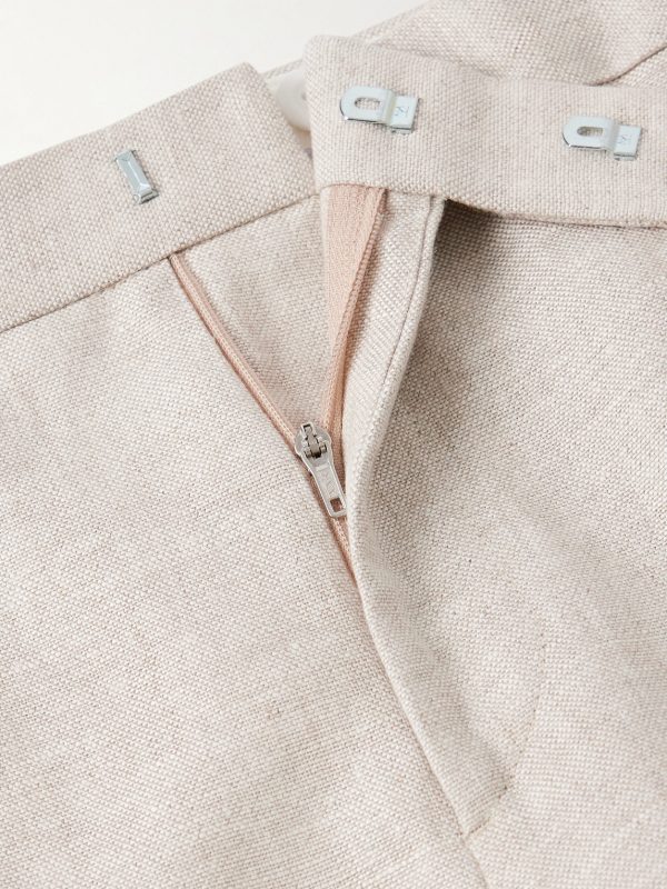 Slim-Fit Linen Suit Trousers - E1 Slim-Fit Linen Suit Trousers - E1