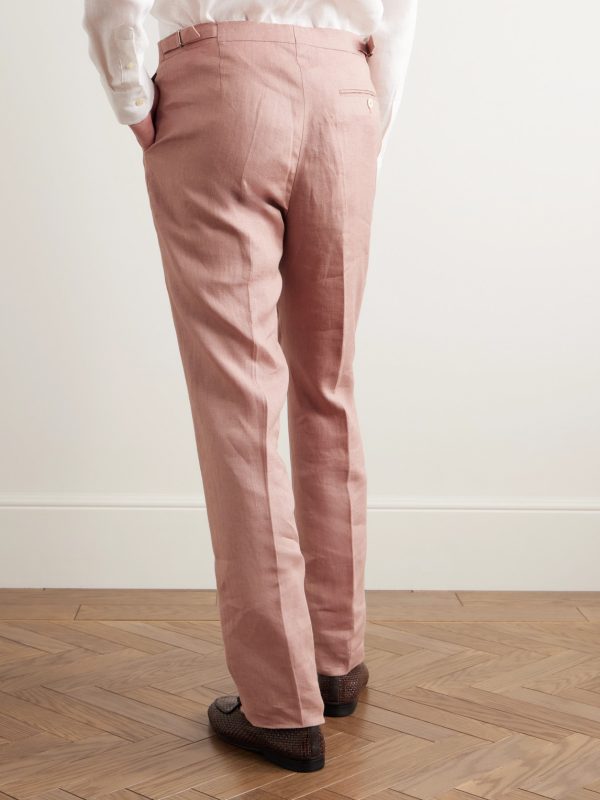 Slim-Fit Linen Suit Trousers - BK