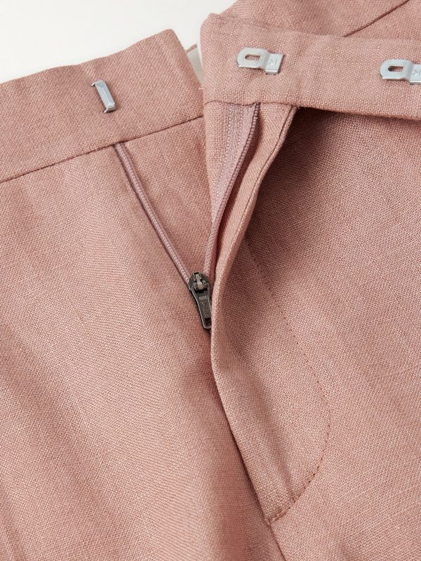 Slim-Fit Linen Suit Trousers - E1