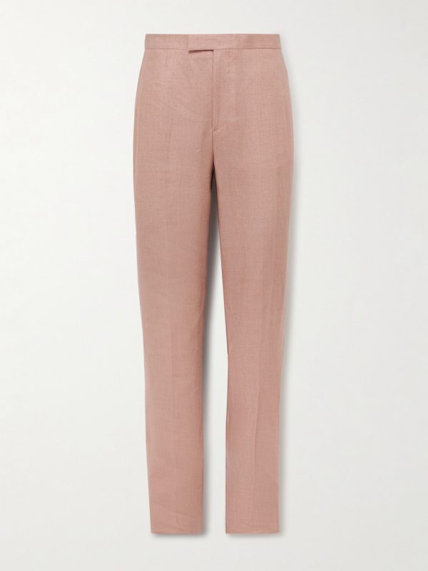 Slim-Fit Linen Suit Trousers